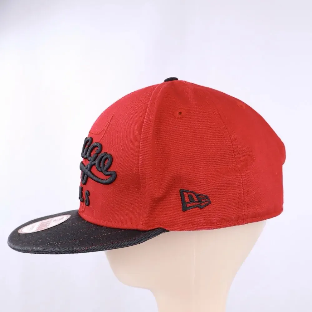 New Era Chicago Bulls Hardwood Classics 9FIFTY Strapback Hat Red Black